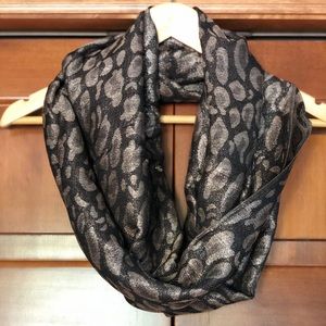 Charming Charlie leopard print infinity scarf
